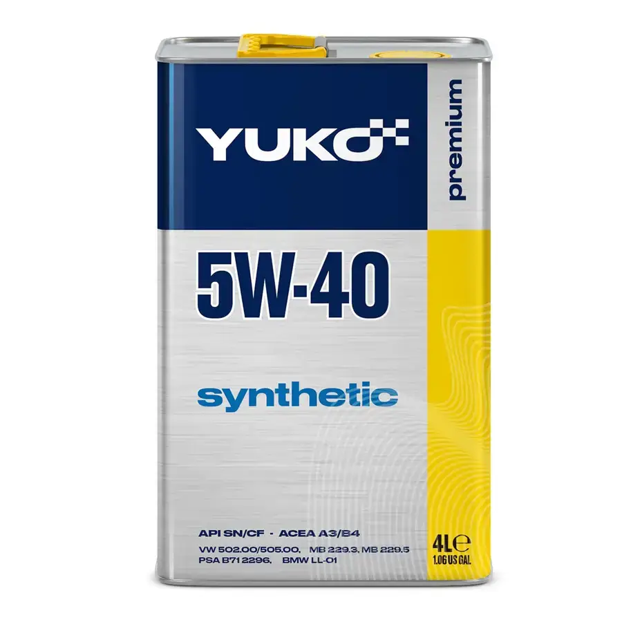 Олива моторна YUKO SYNTHETIC 5W-40 API SN/CF (каністра 4 л)