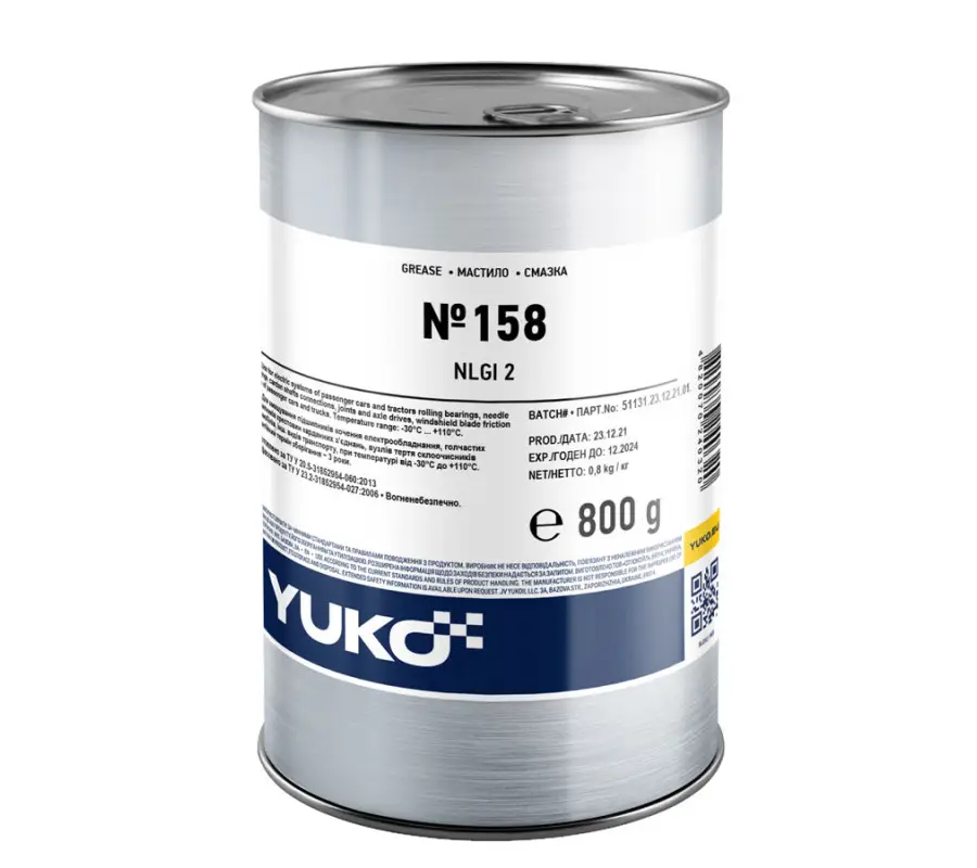 Мастило №158 NLGI 2 YUKO (банк 800 г) (ВИСОКОЯКІСНЕ синє мастило для підшипників)