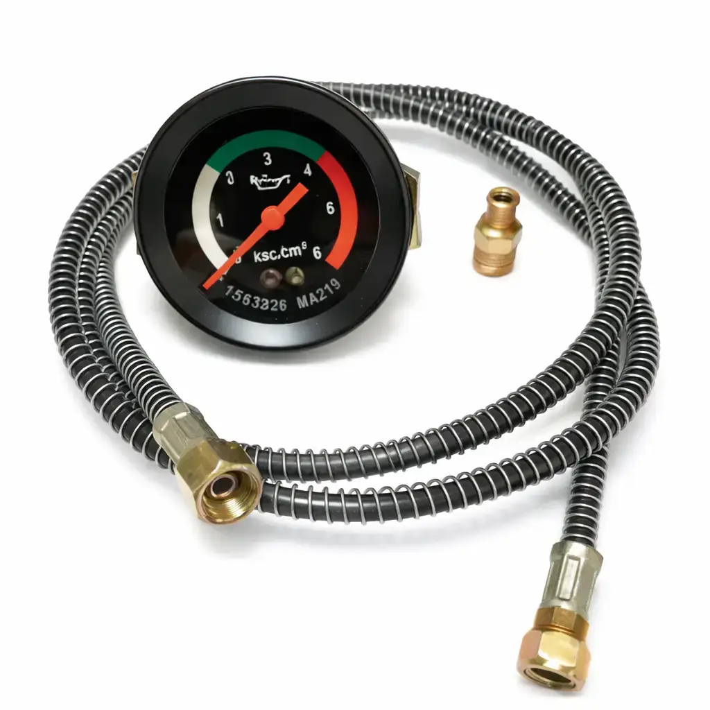 Покажчик тиску оливи 6 атмосфер (механічний) (у зборі зі шлангом і перехідним штуцером) (вир-во Литва) 2 м